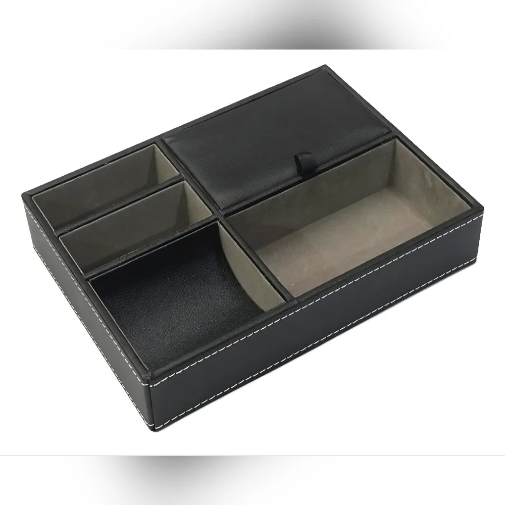 Grandstar Organizer Men's Valet Desk Dresser Storage Box